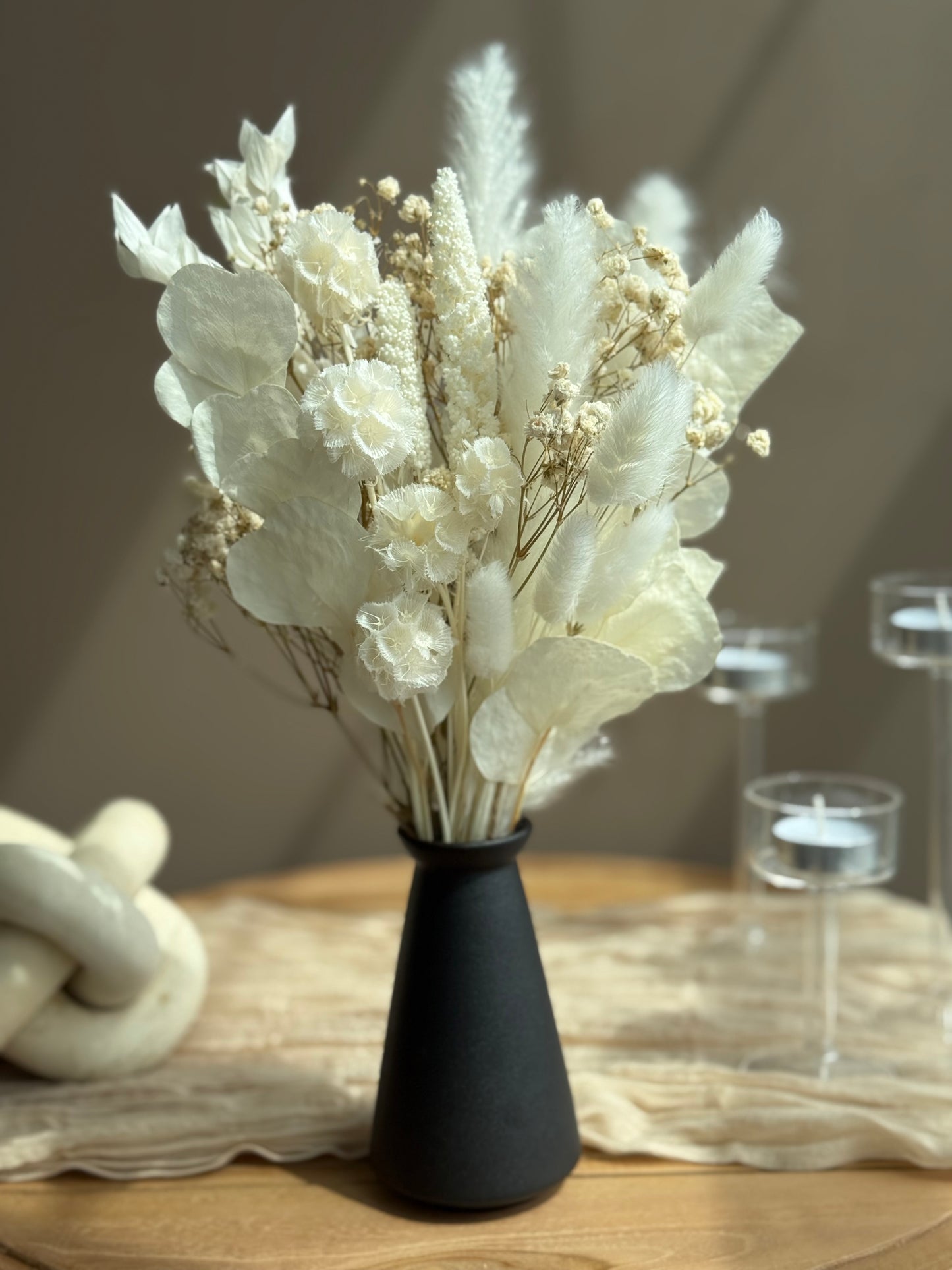 ThankYouInWhite – Small Dried Flower Bouquet (14”)