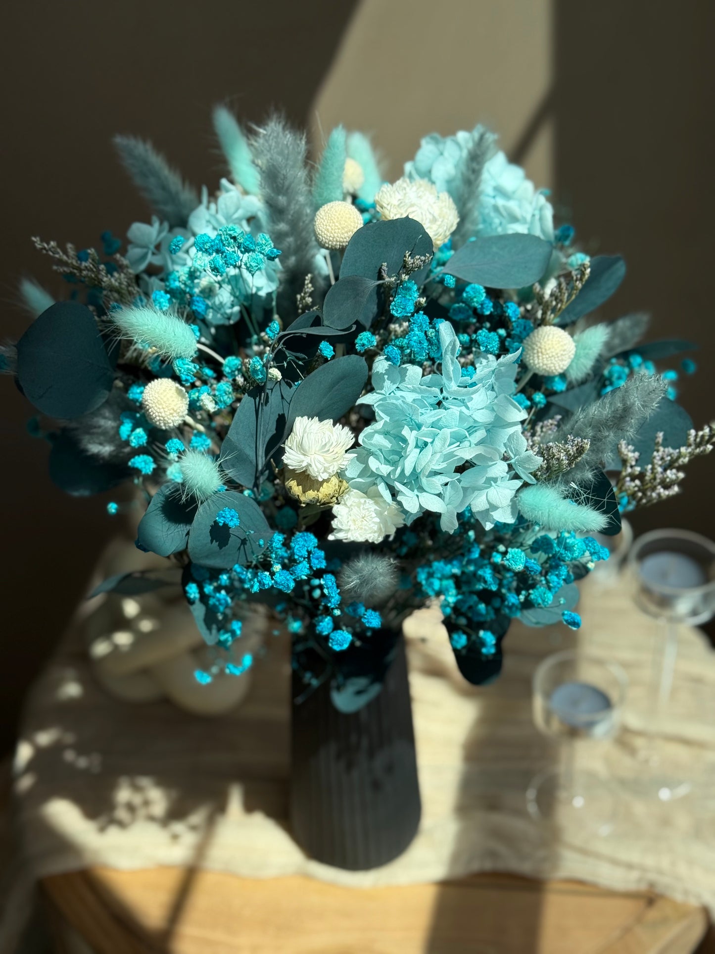 Celestia – Round Dried Flower Bouquet (18”)