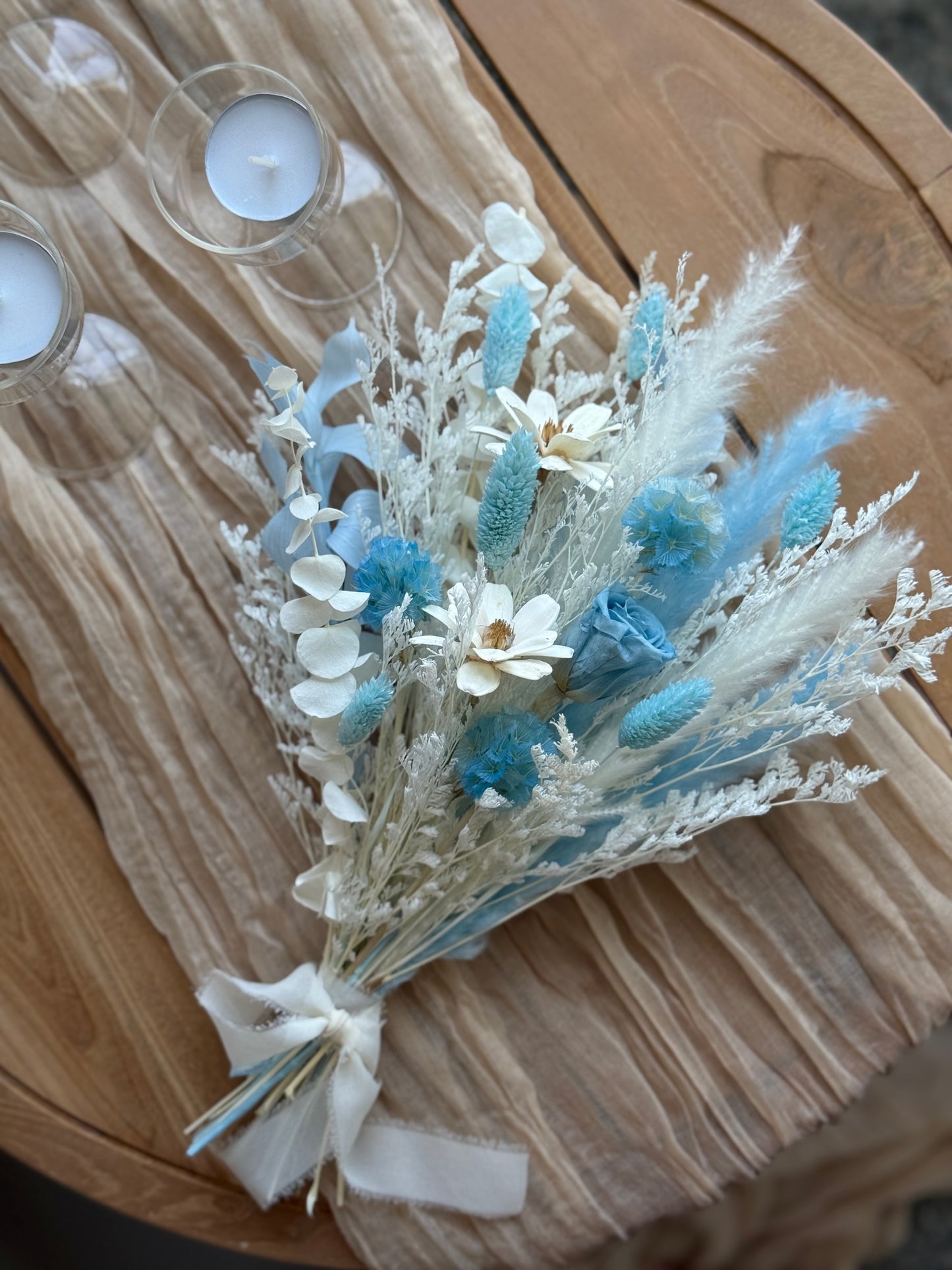Azure – Dried Flower Bouquet Set (S / M / L) | Wedding, Baby Shower & Home Décor