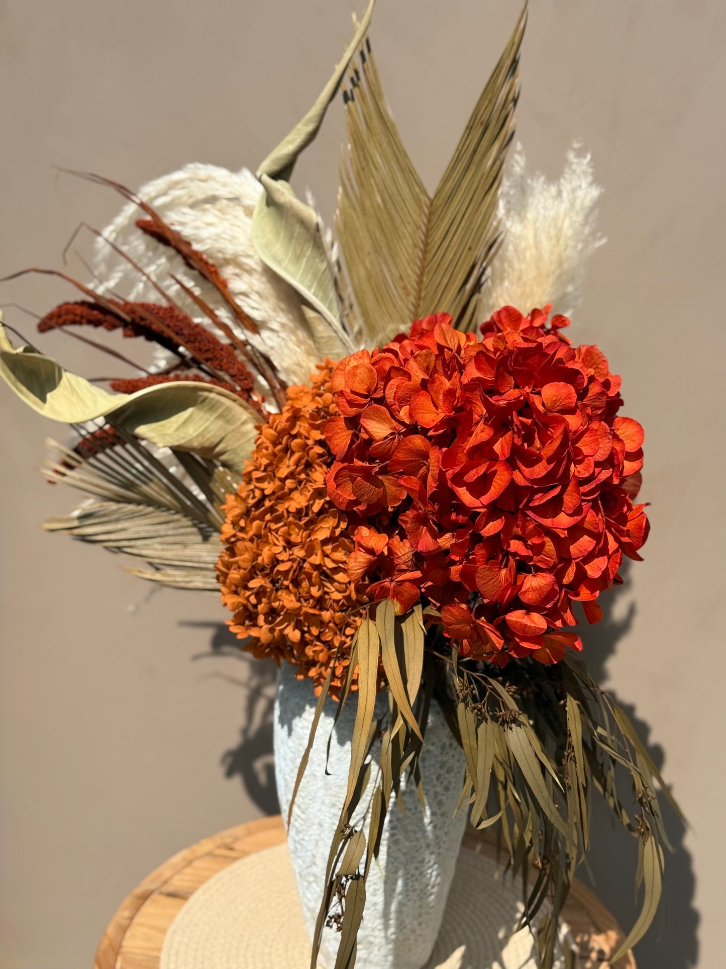 Ambertrail — Tall Fall Dried Flower Set (Optional Vase)