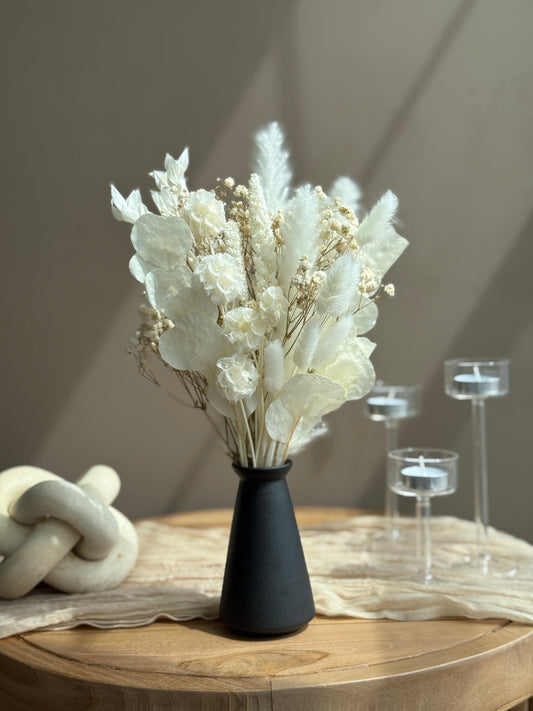 ThankYouInWhite – Small Dried Flower Bouquet (14”)