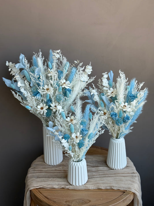 Azure – Dried Flower Bouquet Set (S / M / L) | Wedding, Baby Shower & Home Décor
