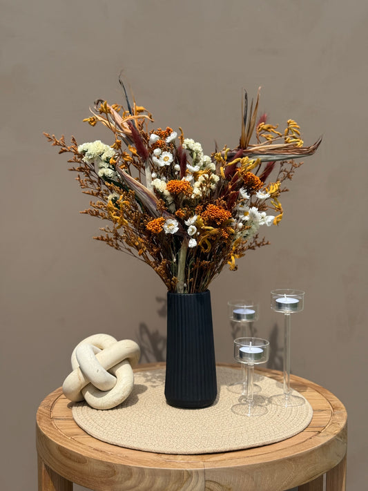 Paradia Dried Flower Bouquet – Optional Vase | Fall-Inspired Arrangement